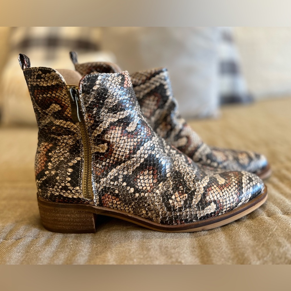 Snakeskin Ankle Boots